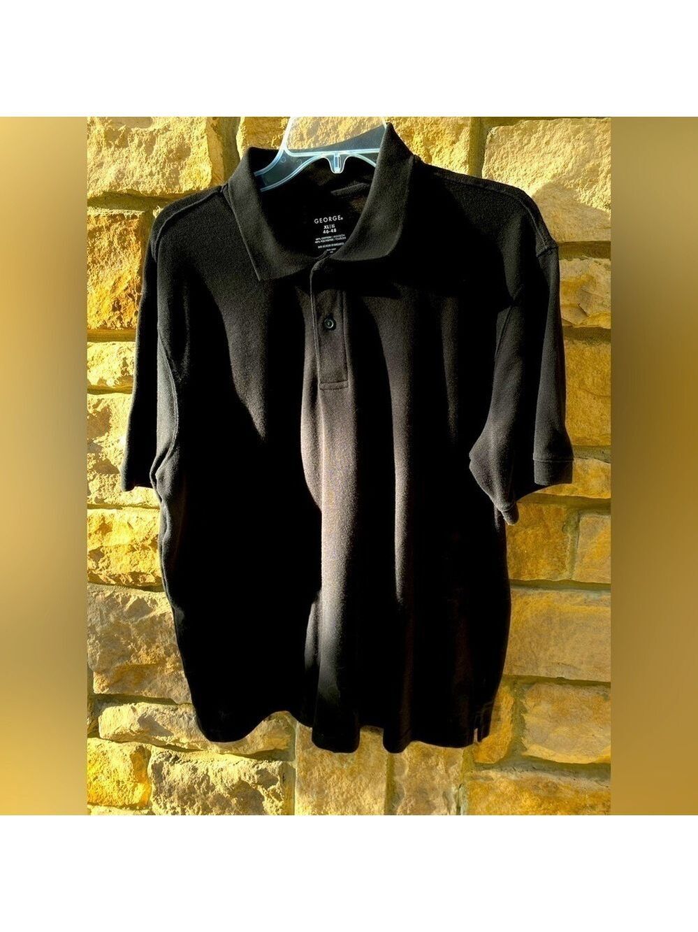 Men’s black polo shirt. XL. Cotton/Polyester blend. Excellent pre owned shape